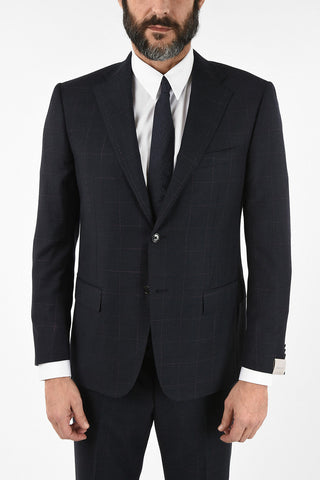side vent drop 6R Chalk check 2-button MANTUA suit