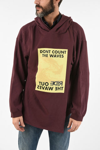 Deconstructed Printed Hoodie