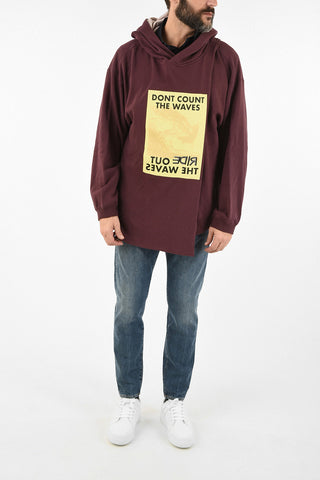 Deconstructed Printed Hoodie