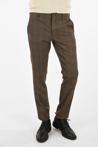 district check Wool Pants