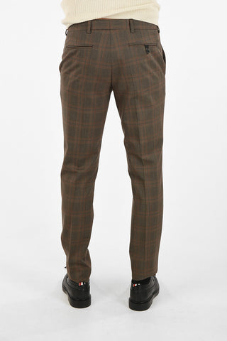 district check Wool Pants