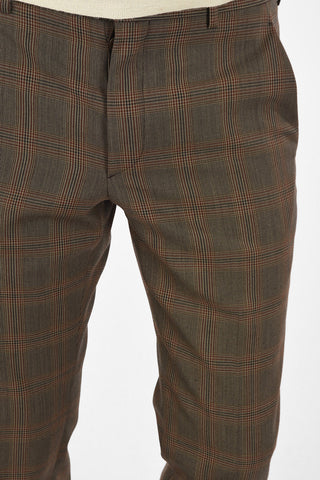 district check Wool Pants
