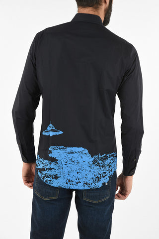 JUN TAKAHASH Printed Hidden Closure Shirt