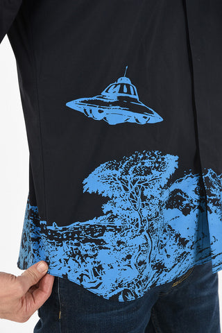 JUN TAKAHASH Printed Hidden Closure Shirt