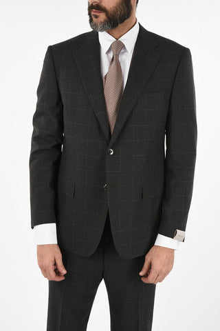 side vent windowpane check drop 6R 2-button MANTUA suit