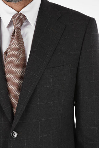 side vent windowpane check drop 6R 2-button MANTUA suit