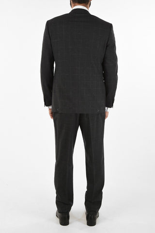side vent windowpane check drop 6R 2-button MANTUA suit