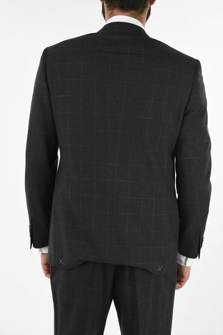 side vent windowpane check drop 6R 2-button MANTUA suit