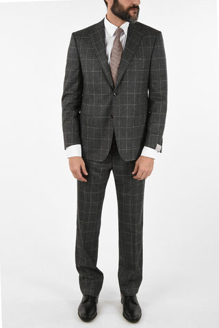 side vent windowpane check drop 6R 2-button MANTUA suit