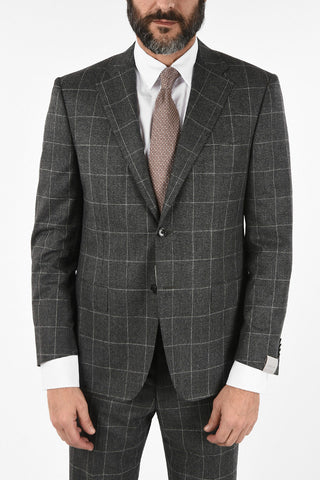 side vent windowpane check drop 6R 2-button MANTUA suit