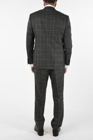 side vent windowpane check drop 6R 2-button MANTUA suit