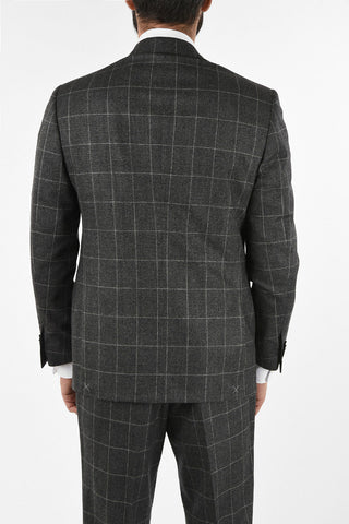 side vent windowpane check drop 6R 2-button MANTUA suit
