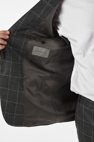 side vent windowpane check drop 6R 2-button MANTUA suit