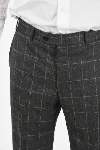 side vent windowpane check drop 6R 2-button MANTUA suit