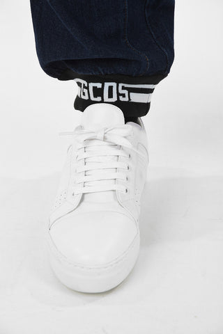 Pantaloni Cargo in Denim Con Elastico alla Caviglia