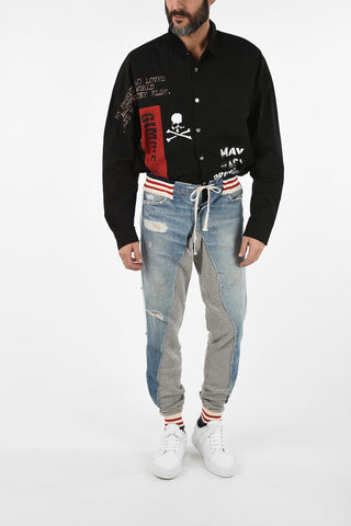 Camicia Oversize con Stampe 