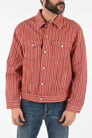 MARTINE ROSE Denim Striped A-CORBIER Jacket