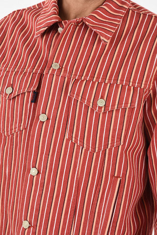 MARTINE ROSE Denim Striped A-CORBIER Jacket