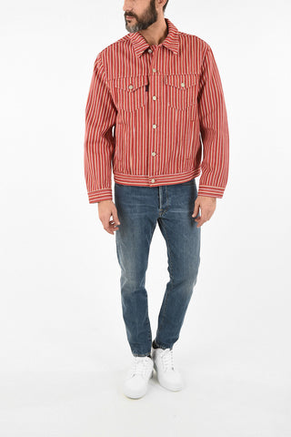 MARTINE ROSE Denim Striped A-CORBIER Jacket