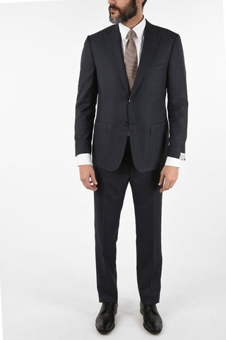 side vent windowpane check drop 6R 2-button MANTUA suit