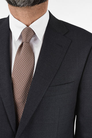 side vent windowpane check drop 6R 2-button MANTUA suit