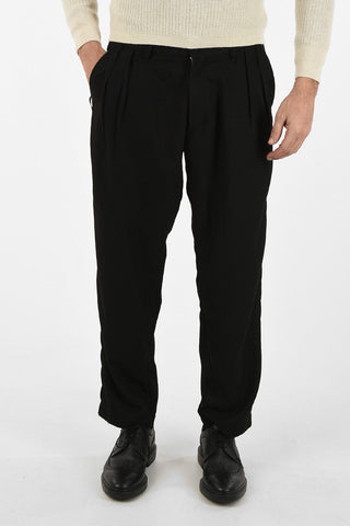 Double Pleat Wool Pants