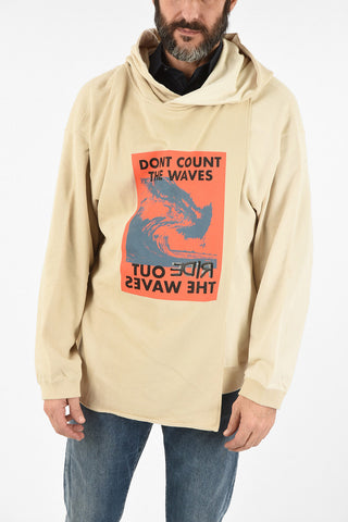 Deconstructed Printed Hoodie