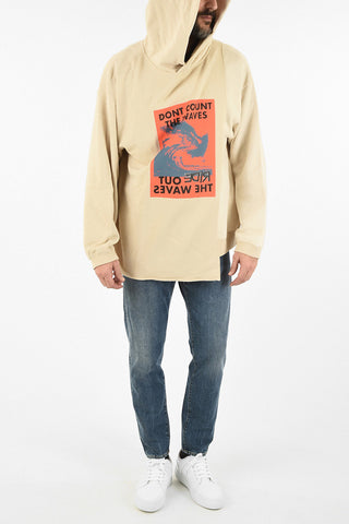 Deconstructed Printed Hoodie