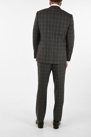 windowpane check wool and cashmere drop 6R 2-button MANTUA suit