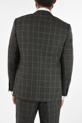 windowpane check wool and cashmere drop 6R 2-button MANTUA suit
