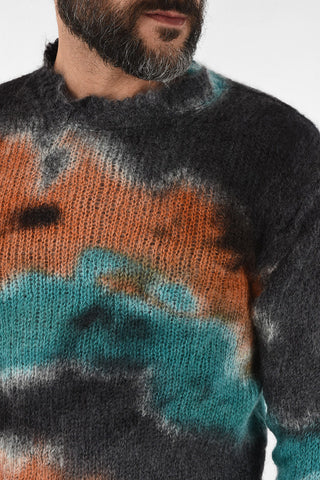 Tie Dye Wool Crewneck Sweater