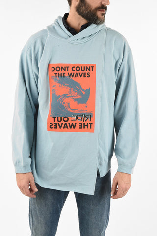 Deconstructed Printed Hoodie