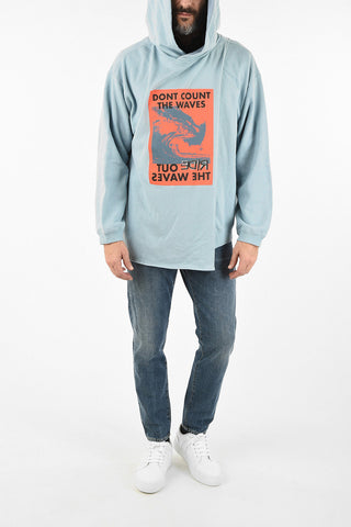 Deconstructed Printed Hoodie