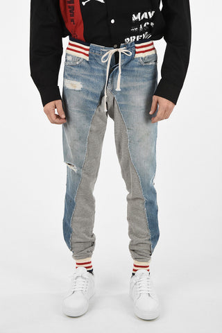 Denim Joggers With Drawstring