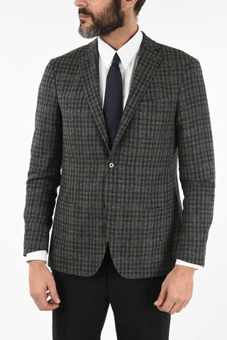 CC COLLECTION check drop 6R side vent 2-button RIGHT blazer