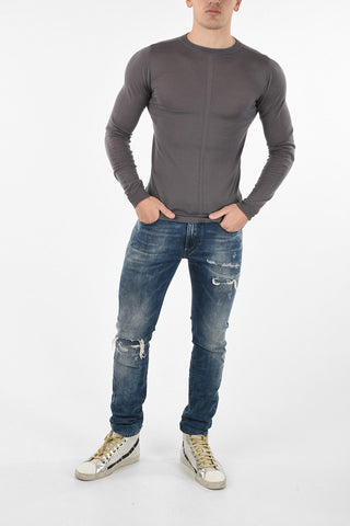 Virgin Wool BIKER LEVEL Crew-neck Sweater