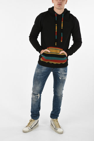 Cotton Hoodie With Cashmere Pocket