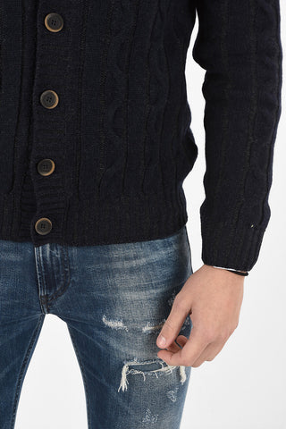 Cardigan in Lana e Cashmere a Trecce