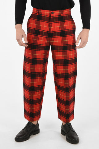 District Check Cropped Pants