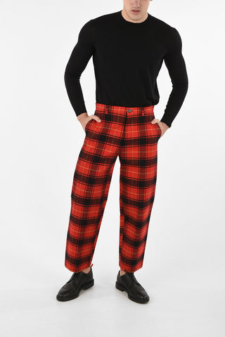 Pantaloni Crop District Check