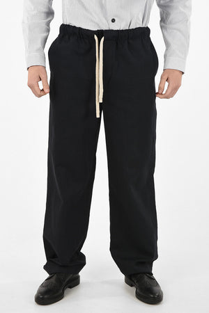 Cotton and Linen Pants With Drawstring Closure 