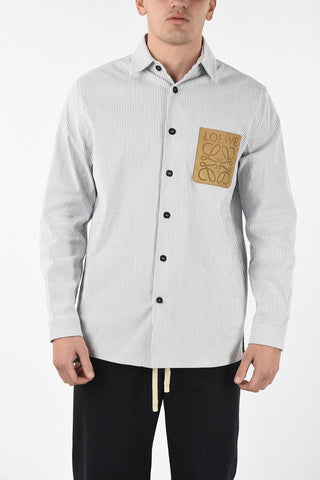 Bengal Striped Shirt With Suede Pocket