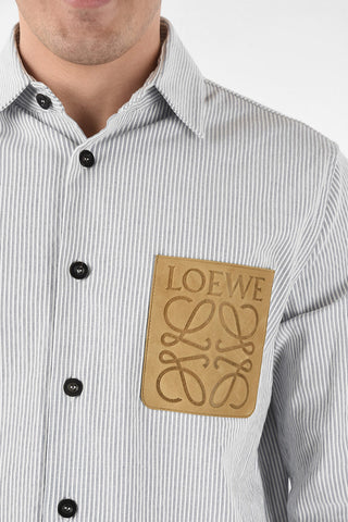 Bengal Striped Shirt With Suede Pocket