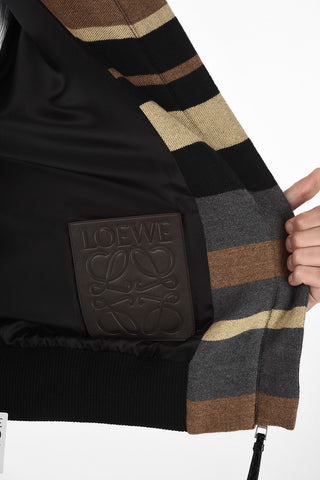 Wool Jacket With Printed Leather Pockets
