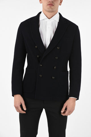 Virgin Wool and Cotton Double Breasted ZIGGY Blazer