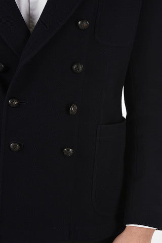 Virgin Wool and Cotton Double Breasted ZIGGY Blazer