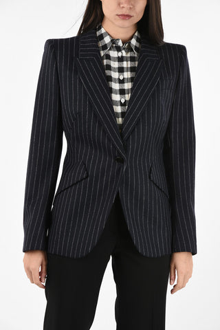 Awning Striped  Peak Lapel Blazer