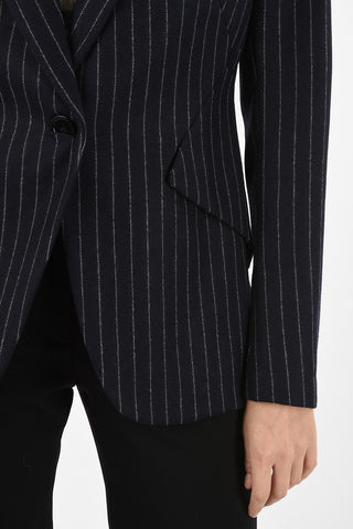 Awning Striped  Peak Lapel Blazer