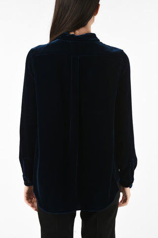 Chenille spread collar Shirt