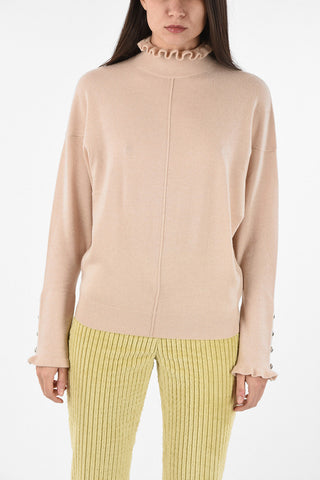 Maglia a Collo Alto con Ruches